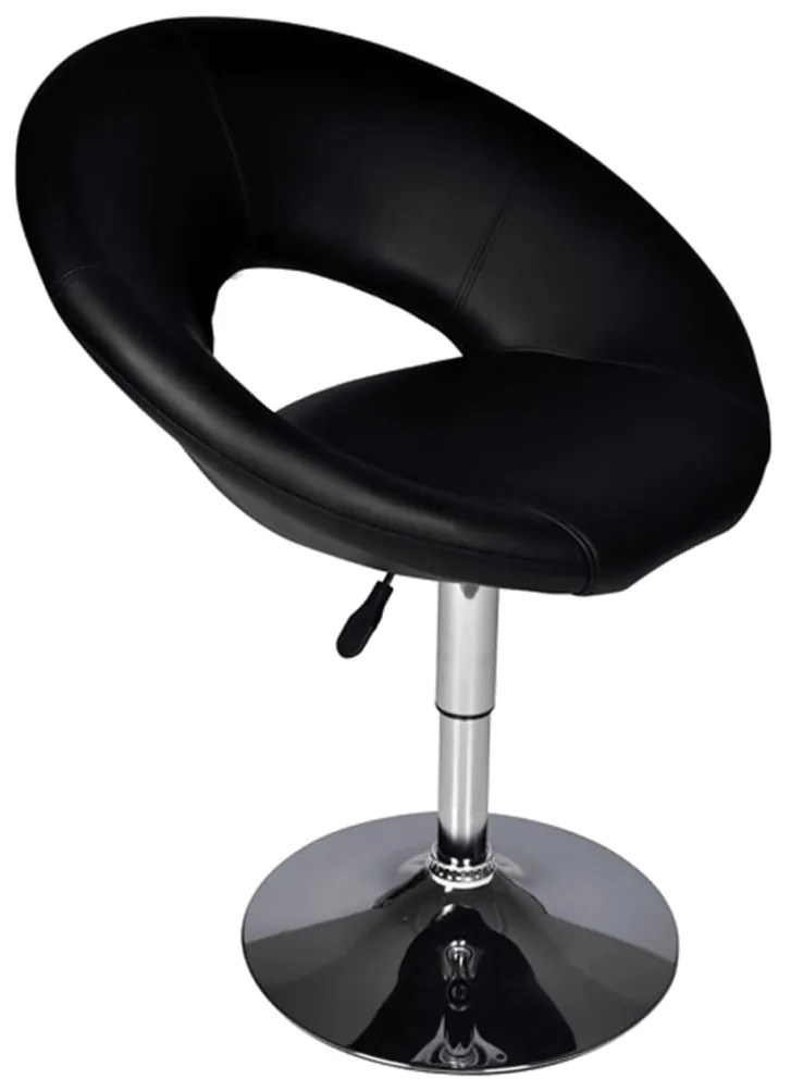 vidaXL Banco de bar couro artificial preto