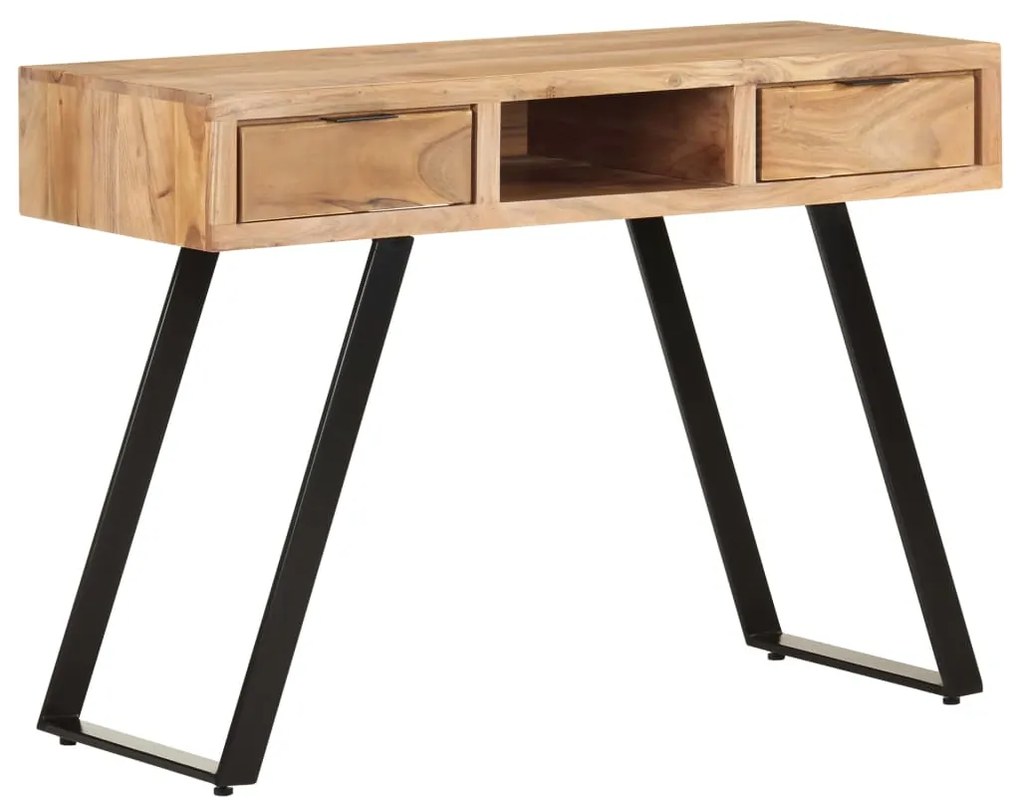 Secretária 107x45x79 cm acácia maciça com arestas vivas