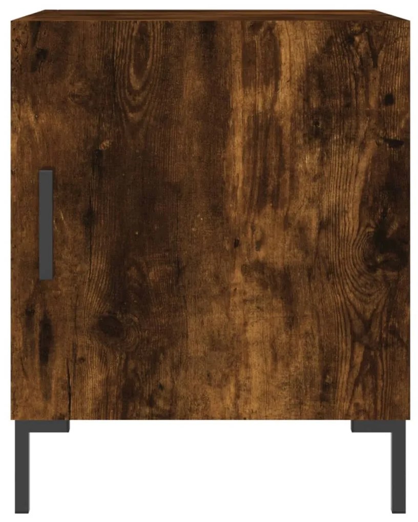 Mesa cabeceira 2pcs 40x40x50cm derivado madeira carvalho fumado