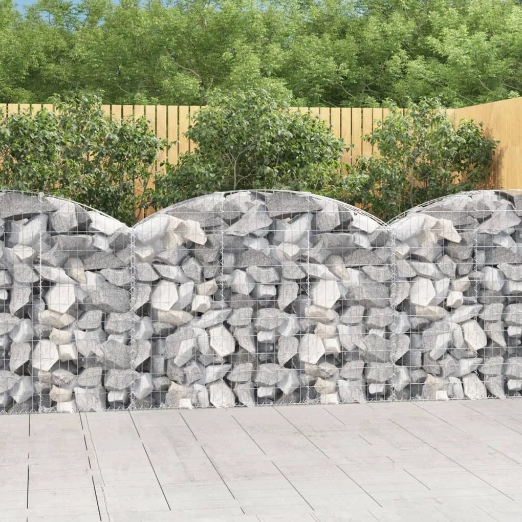 Cesto gabião arqueado 150x30x100/120 cm ferro galvanizado