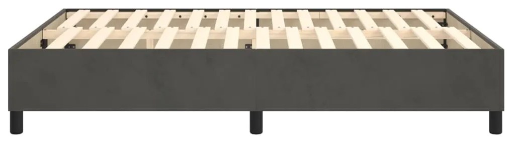Estrutura de cama sem colchão 140x200 cm veludo cinzento-escuro