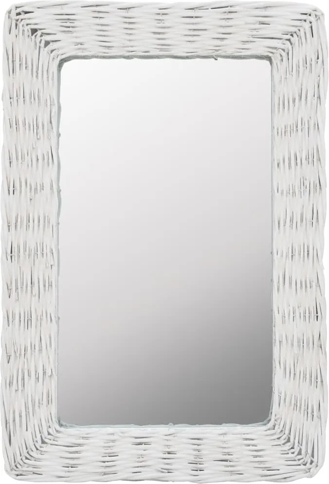 Espelho em vime branco 40x60 cm