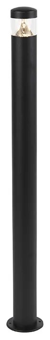 Candeeiro de exterior moderno preto 100 cm IP44 com LED - Roxy Moderno