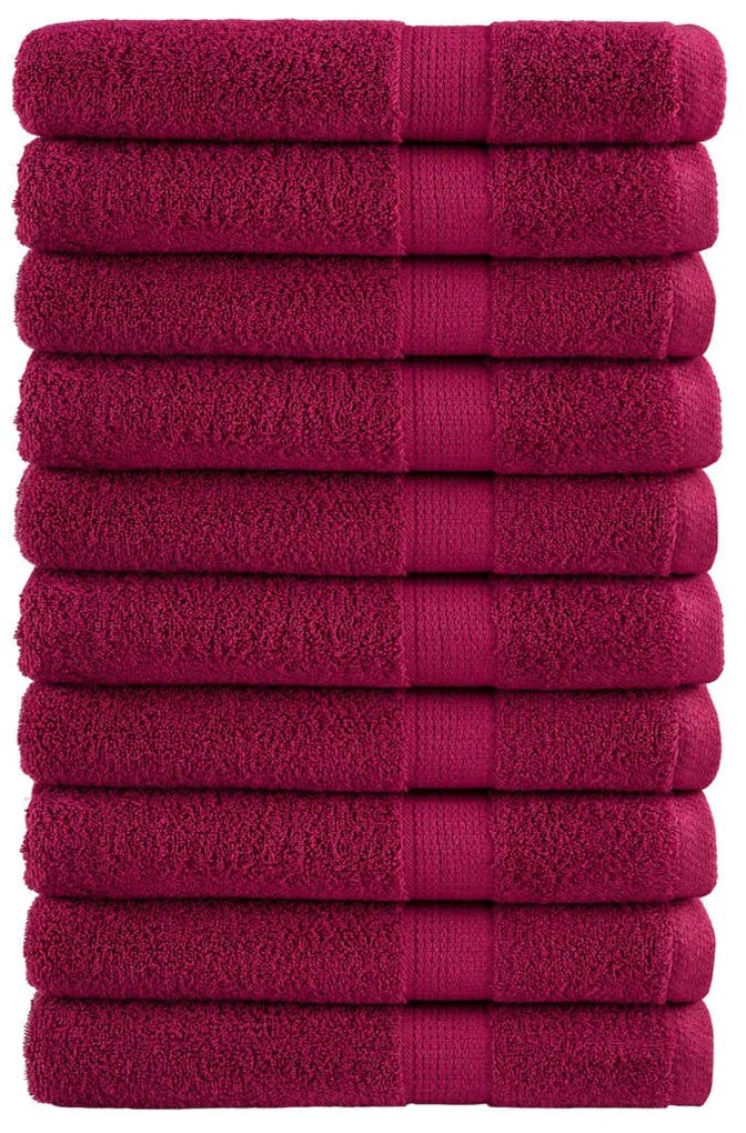 Toalhas premium SOLUND 10 pcs 100x200 cm 600 gsm bordô