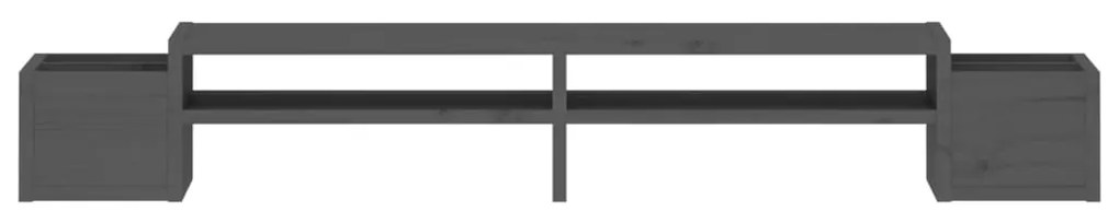 Suporte para monitor 100x27,5x15 cm pinho maciço cinzento