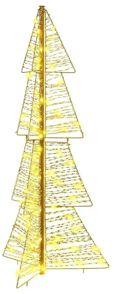 vidaXL Árvore de Natal com 100 LEDs Branco quente 120 cm PET