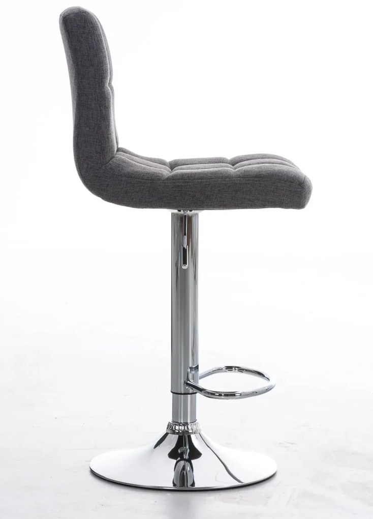 Banco de bar Peru em tecido 46 x 94-114 x 47 cm Cinzento