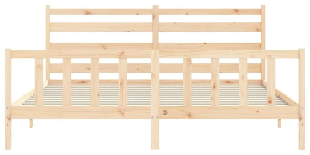 Cama sem colchão 200x200 cm madeira de pinho maciça