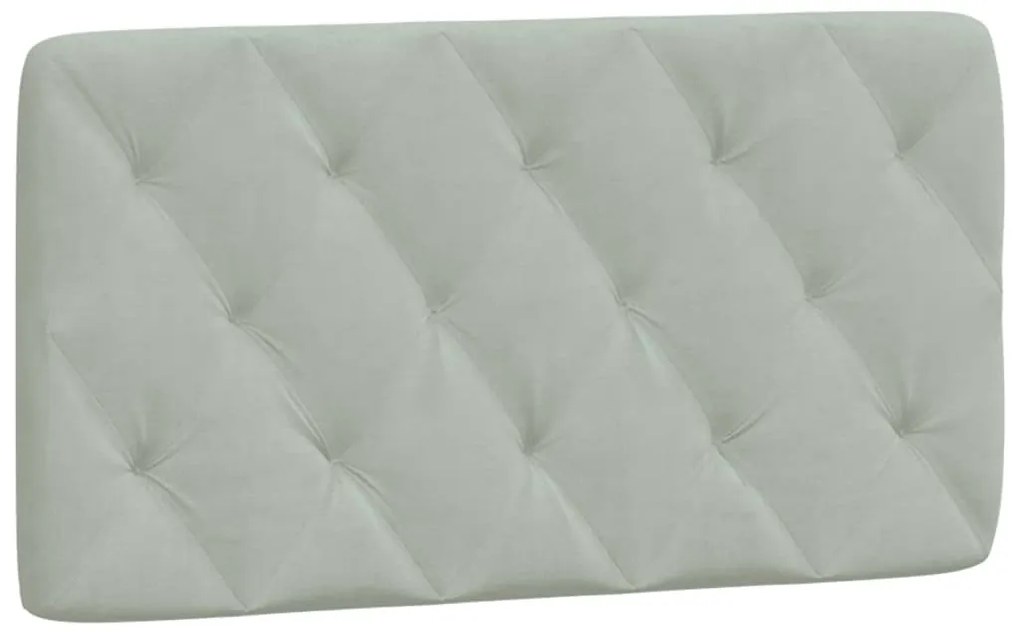 Estrutura de cama sem colchão 100x200 cm veludo cinzento-claro