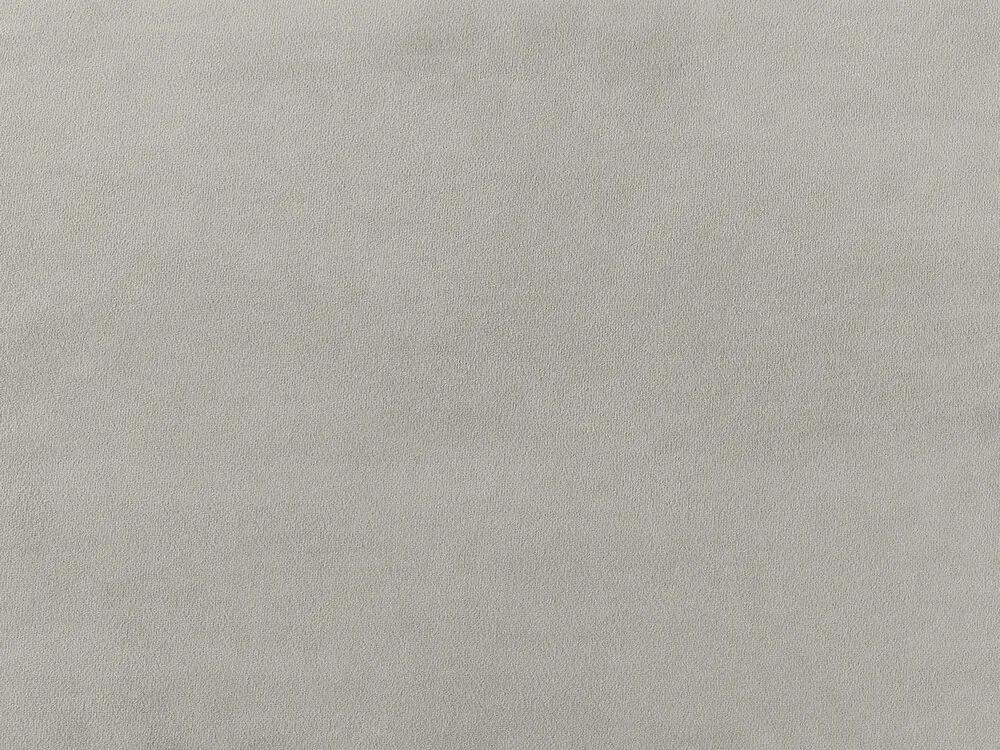 Cama de casal em veludo cinzento claro 140 x 200 cm CHALEIX Beliani