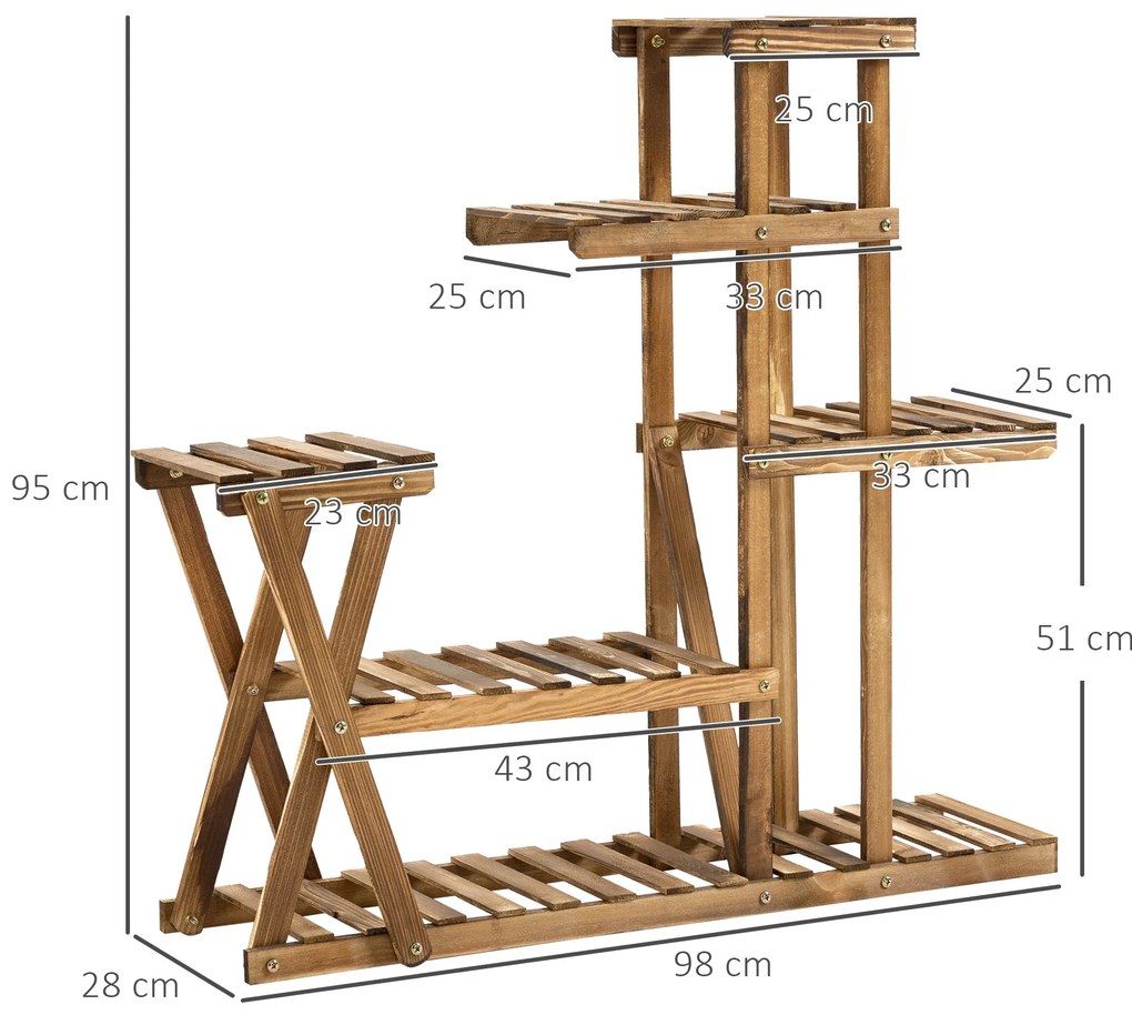 Suporte para Plantas Estante para Plantas de Madeira Estante para Flor
