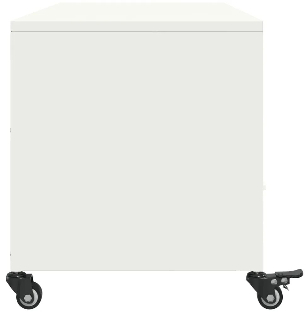 Móvel de TV 100,5x39x43,5 cm aço branco