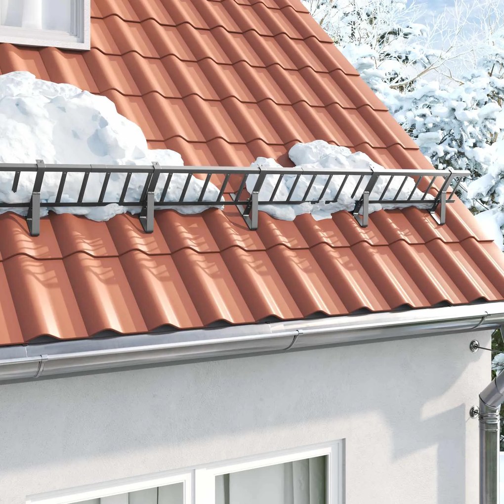 vidaXL Suporte para Proteção de Neve Antracite 29,5 x 3 x 34,5 cm Aço