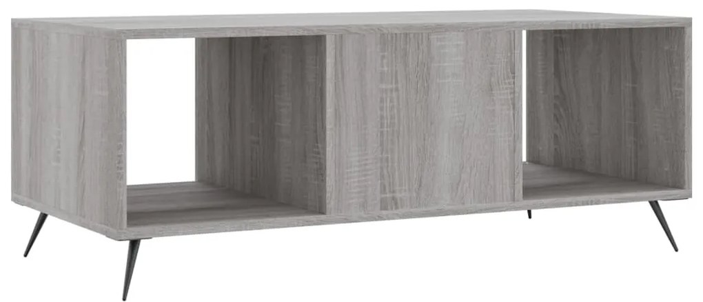 Mesa de centro 102x50x40cm derivados de madeira cinzento sonoma