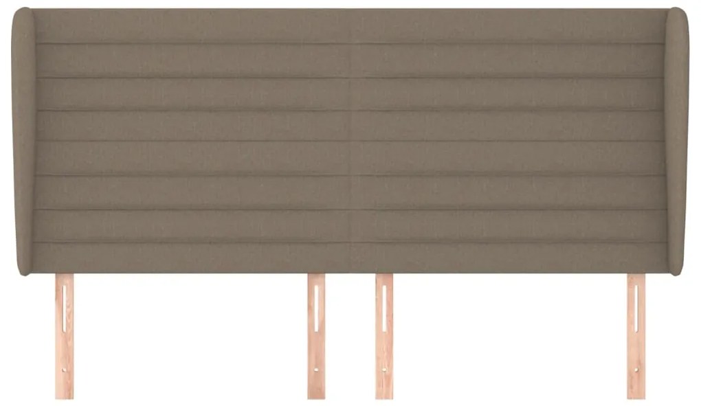 Cabeceira cama abas tecido 183x23x118/128 cm cinza-acastanhado