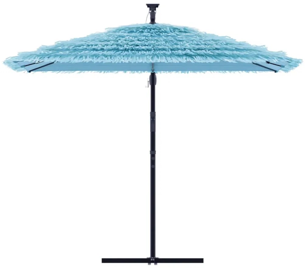 Guarda-sol de jardim com poste de aço 269x269x235 cm azul