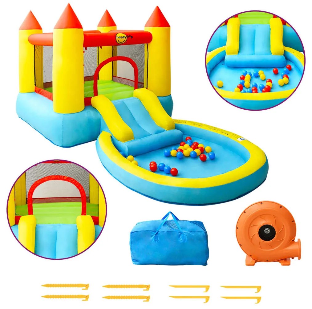 93245 Happy Hop Insuflável com escorrega 200x365x190 cm PVC