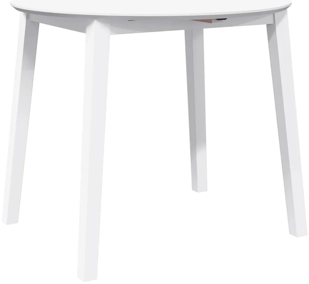 Mesa de jantar madeira seringueira maciça branco