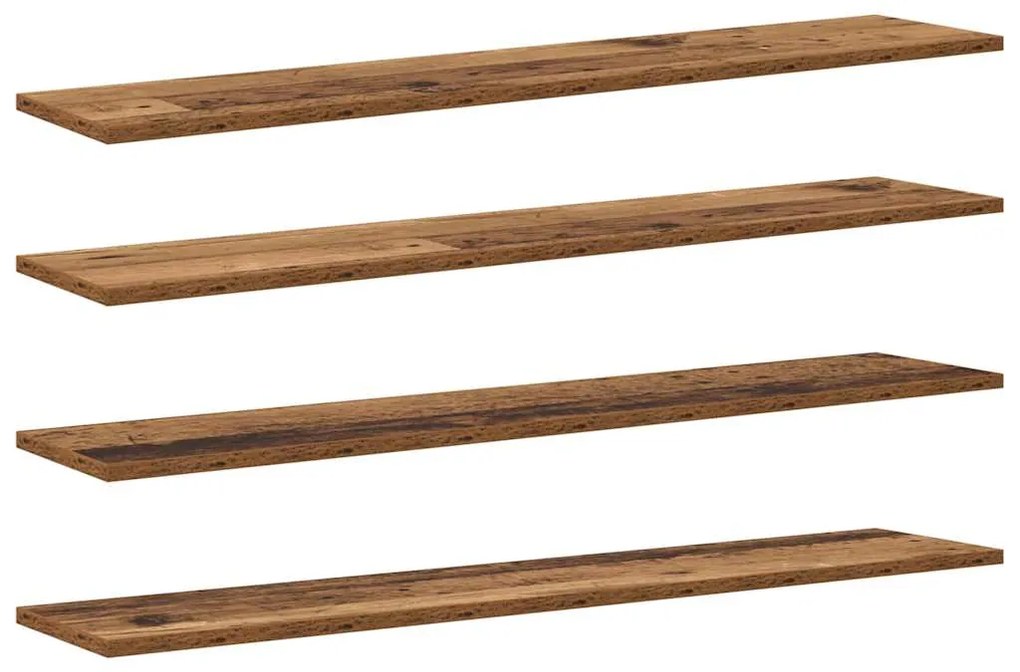 Prancha de Estante para Livros 4 pcs Castanho 100 x 40 x 1.5cm