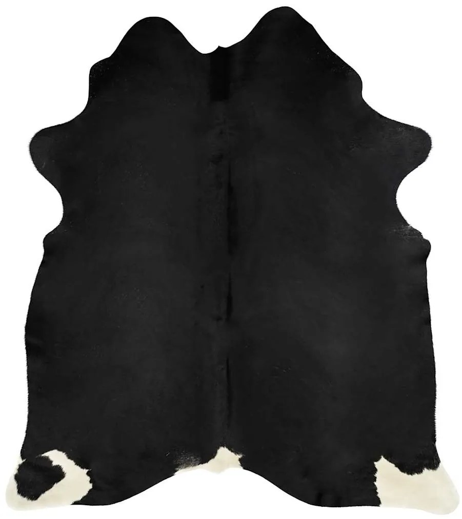 Tapete em pele de vaca genuína 150x170 cm preto