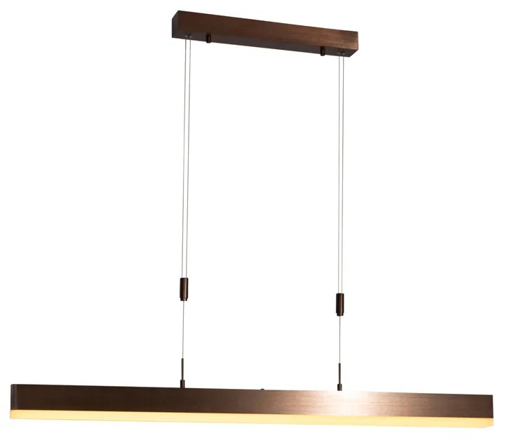Candeeiro Pendente Ajustável Bronze Escuro c/ LED Dimerizável - Lamba Moderno