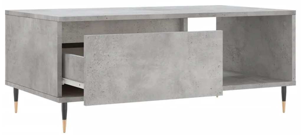 Mesa de centro 90x50x36,5 cm derivados madeira cinzento cimento