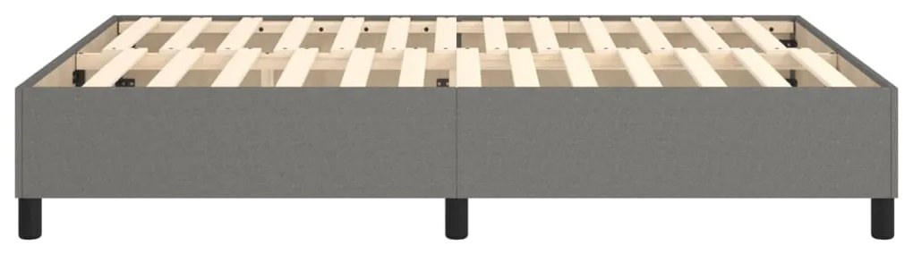 Estrutura de cama sem colchão 140x200 cm tecido cinzento-escuro