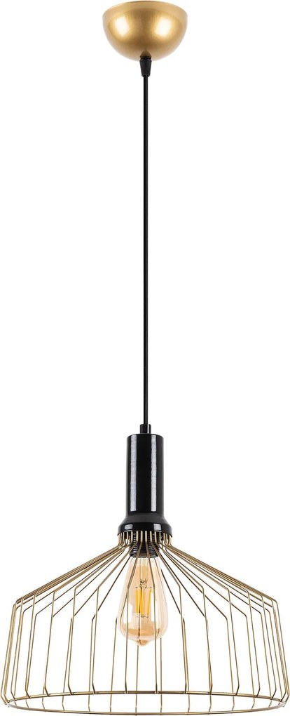 Candeeiro Chandelier Dear – Dourado Brilhante – 34 x 34 x 134 cm