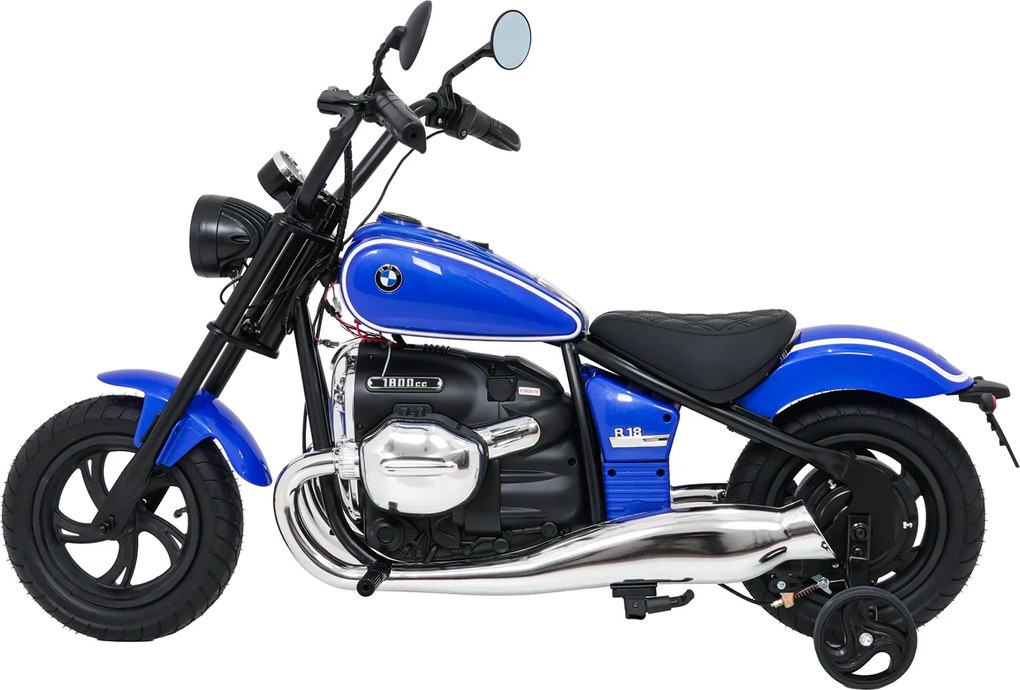 Mota elétrica para crianças 24V BMW R18, Rodas	ar bombeado Azul
