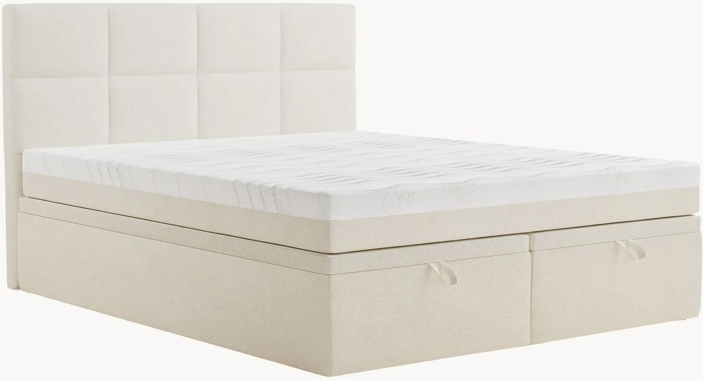 Cama divã em chenille artesanal com arrumação Umage, H3