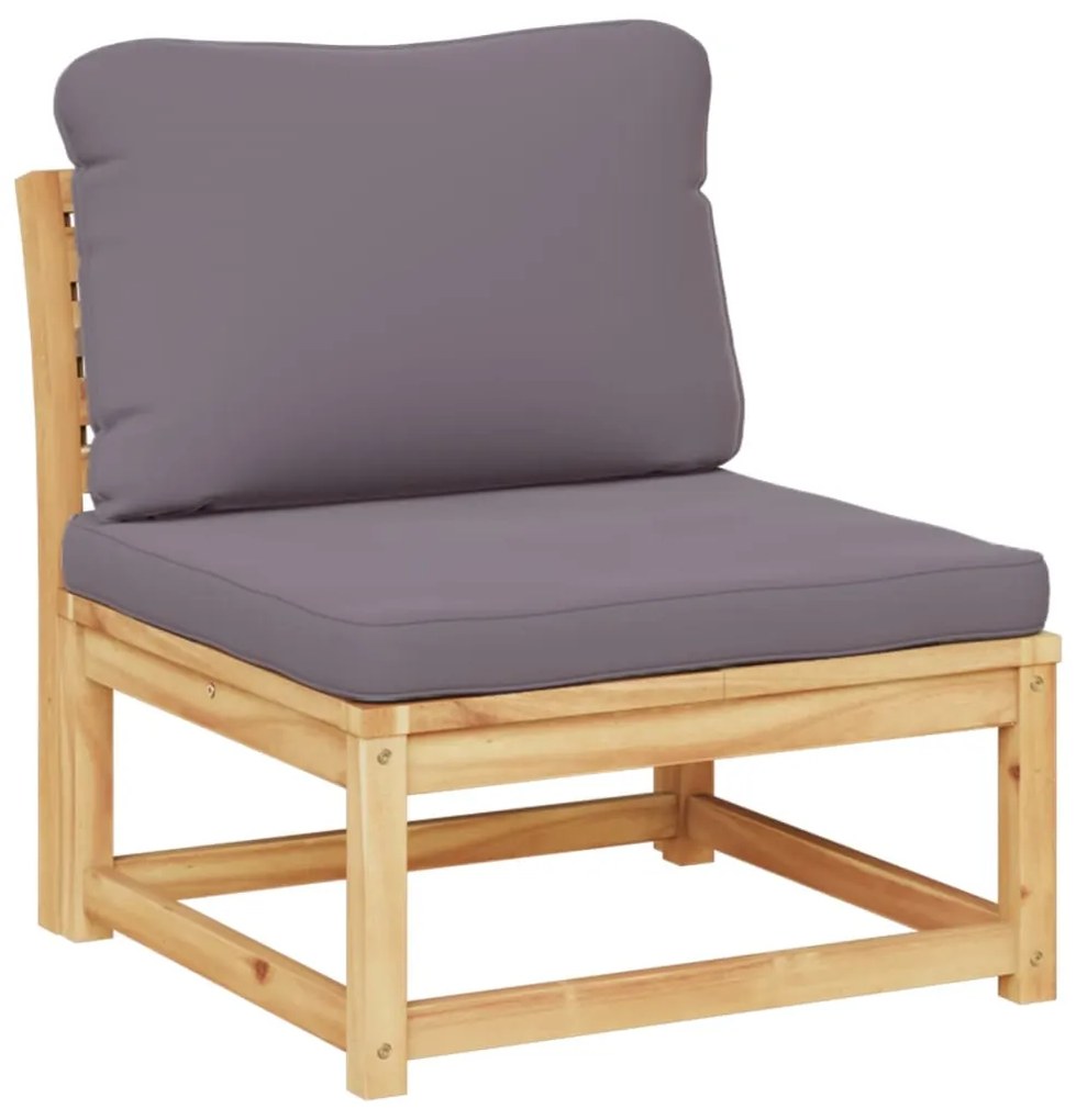 4 pcs conjunto lounge de jardim com almofadões acácia maciça