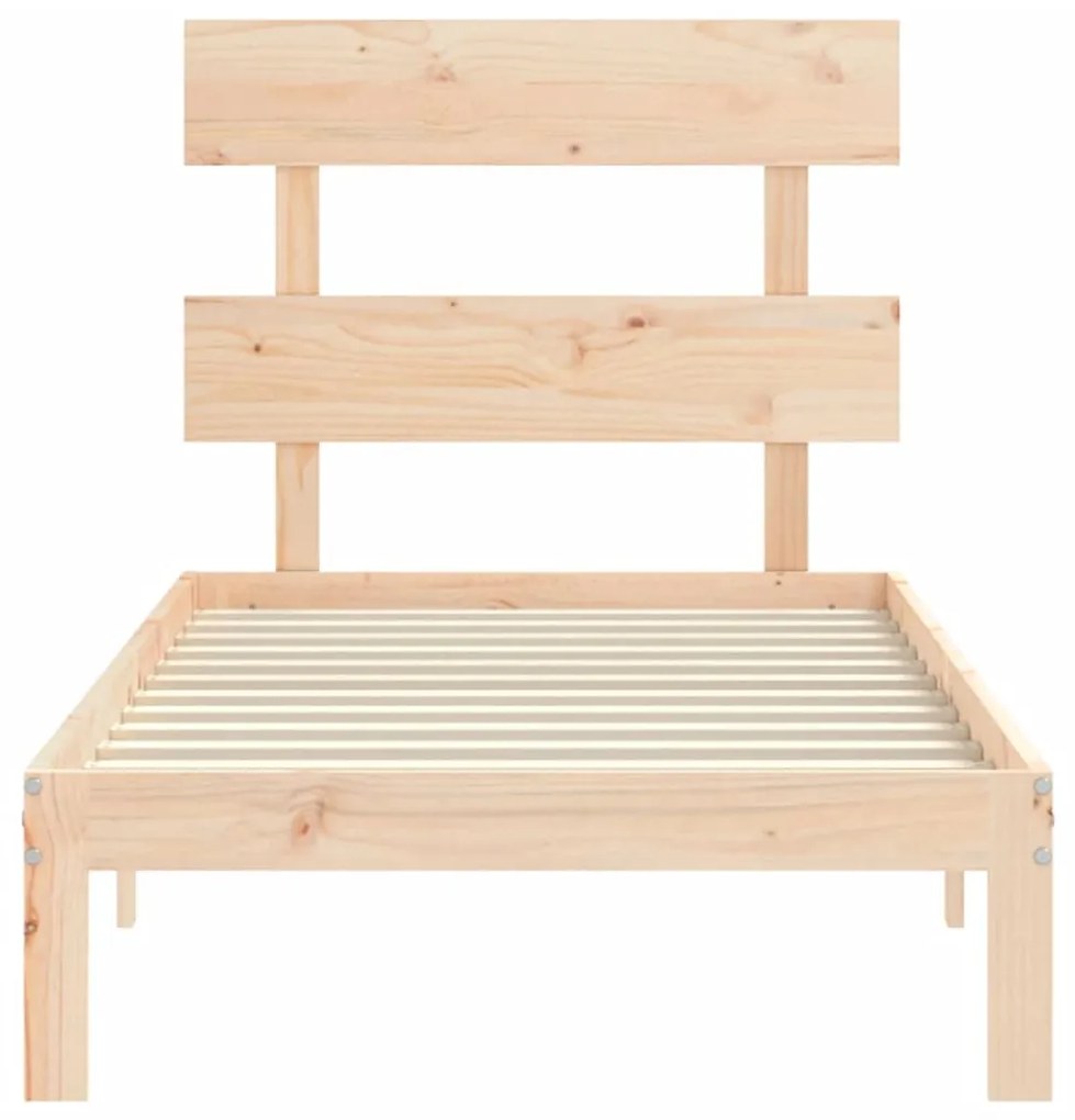 Cama sem colchão 90x200 cm madeira de pinho maciça