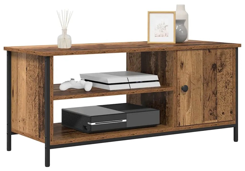 Gabinete para TV com prateleira Madeira antiga 100 x 40 x 45 cm