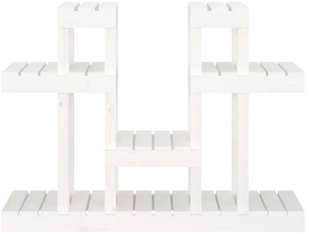 Suporte para plantas 104,5x25x77,5 cm pinho maciço branco