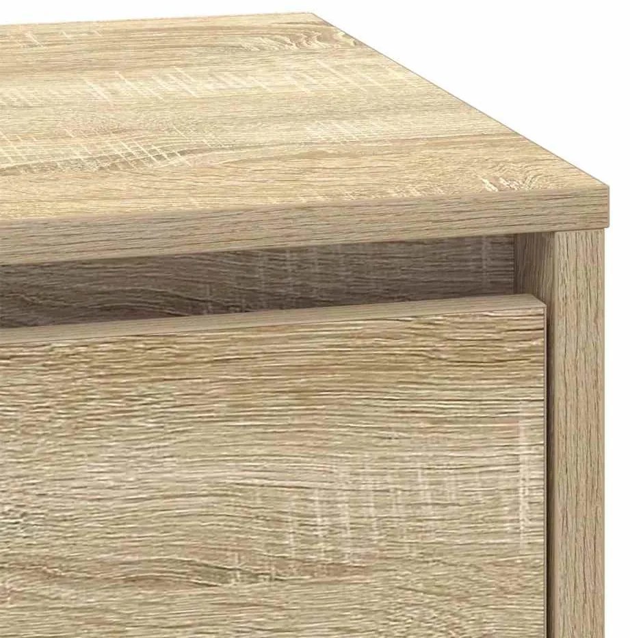 Mesa de Cabeceira com Luzes LED Carvalho Sonoma 39x34,5x50 cm