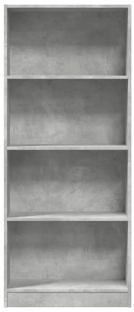 Estante 60x24x143 cm derivados de madeira cinzento cimento