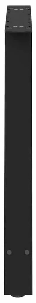 Pés para mesa de jantar em formato A, 2 peças, preto, 90x (72-73) cm,