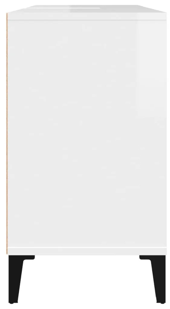 Móvel p/ lavatório 80x33x60 cm deriv. madeira branco brilhante