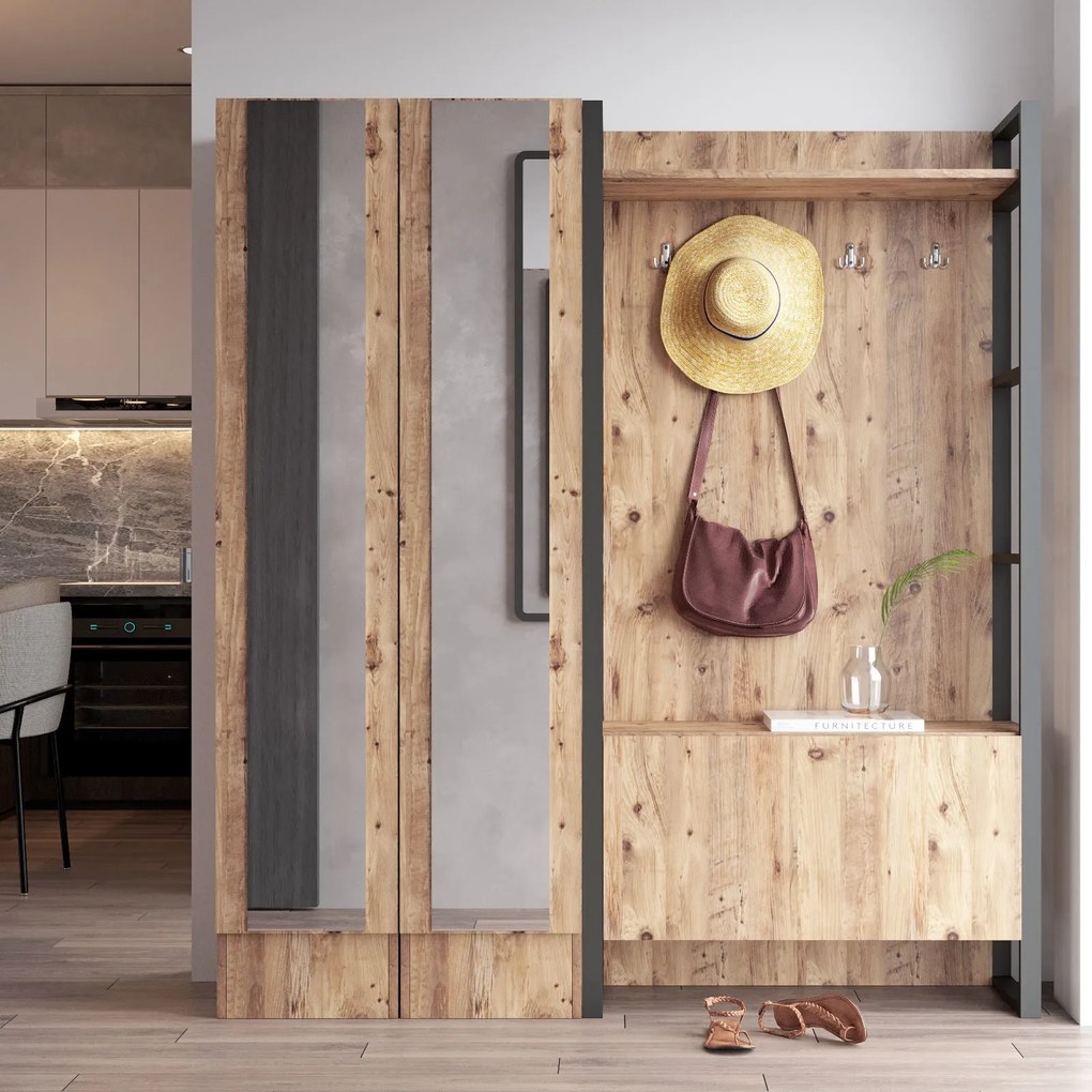 Hall Stand ML18 – Pinho Atlântico – 90x180x34 cm