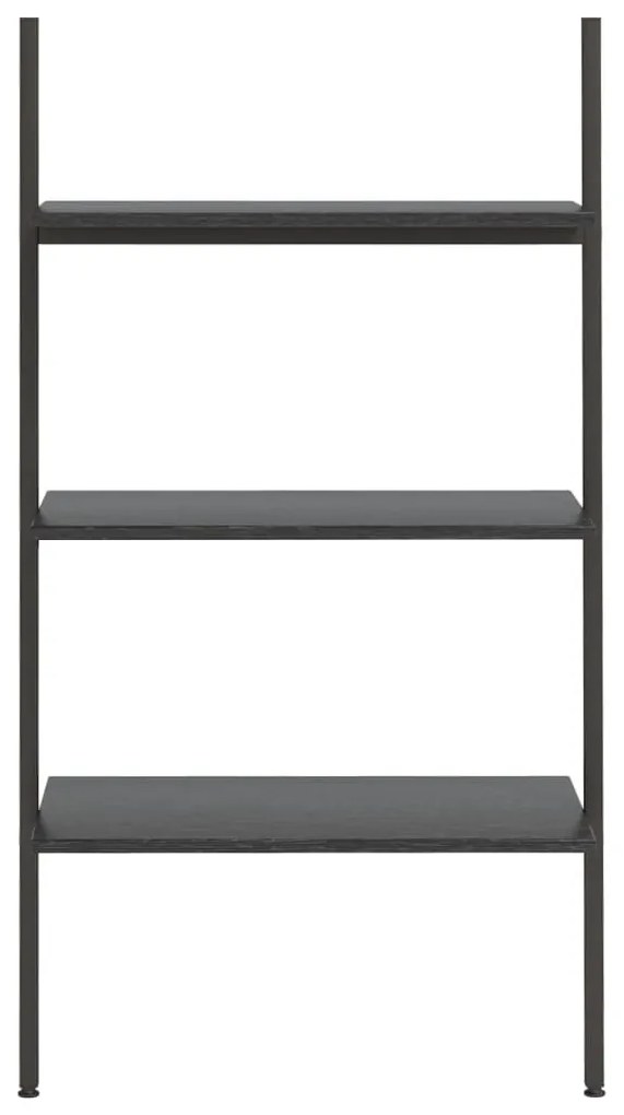 Unidade 3 prateleiras inclinada 64x34x116 cm preto