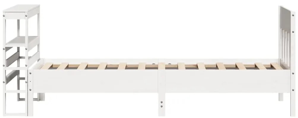 Cama sem colchão 75x190 cm madeira de pinho maciça branco