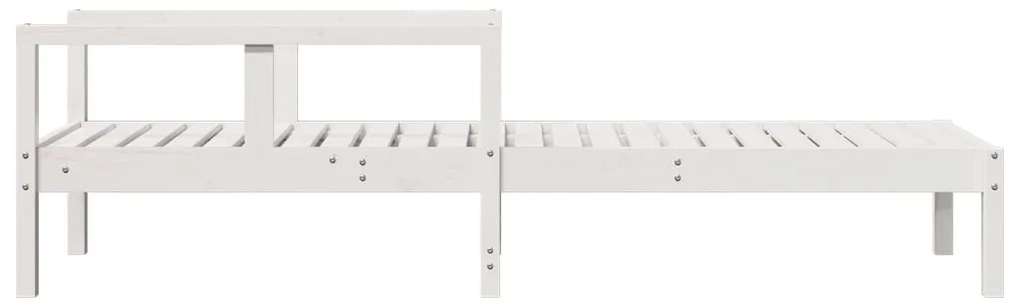 Espreguiçadeira - 199,5x62x55 cm - Madeira de Pinho Maciça Branco