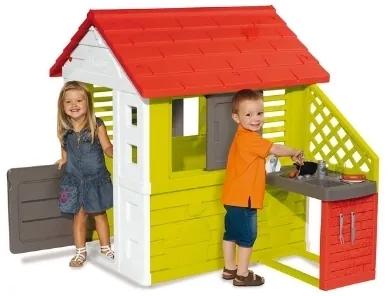 Casa ao ar livre infantil Nature II com cozinha e acessórios Smoby 810713