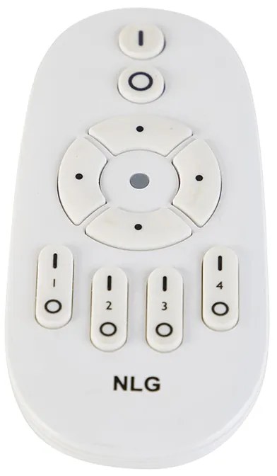 Candeeiro de teto quadrado branco LED com comando remoto - Orch Moderno