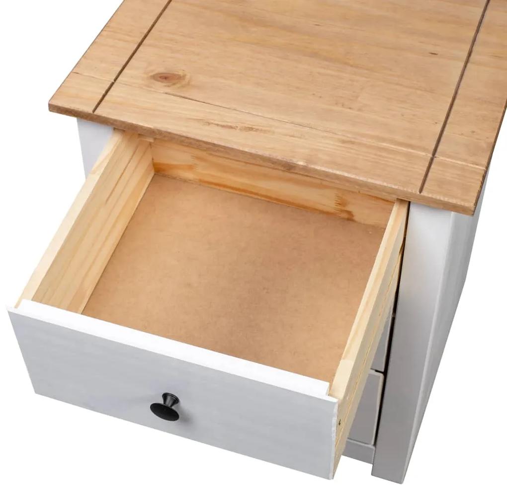 Mesa de cabeceira 46x40x57 cm madeira de pinho panama branco