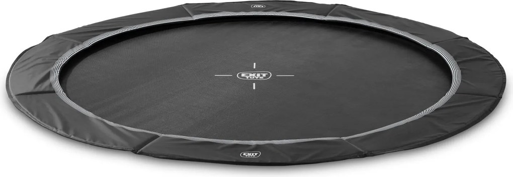 Trampolim redondo desportivo InTerra ao nível do solo ø244 cm - preto