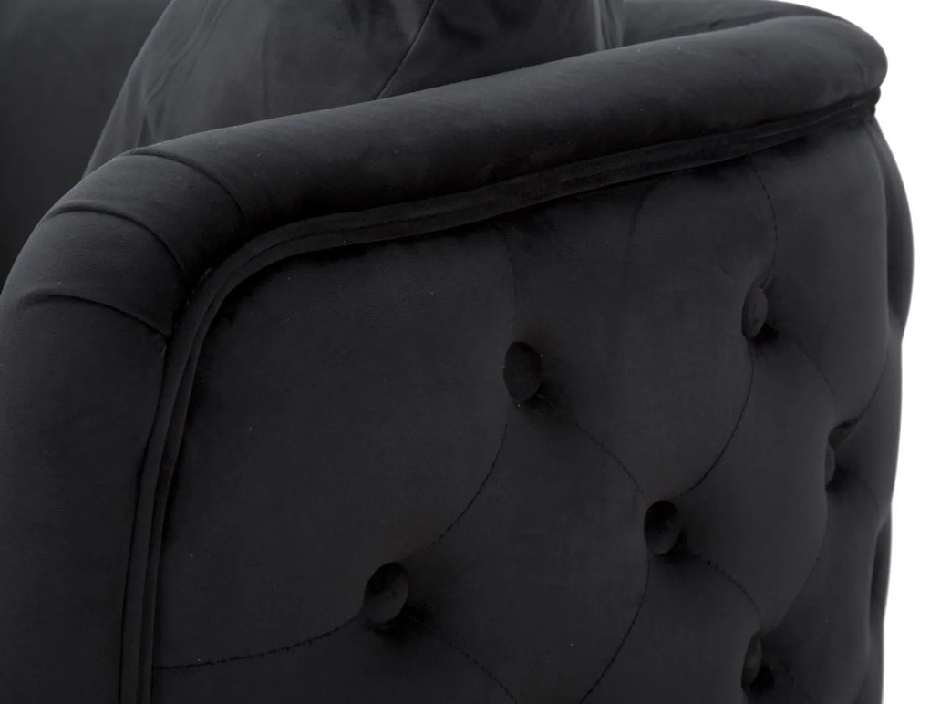 SOFÁ 2 LUGARES BUCAREST PRETO 127X74X71 CM