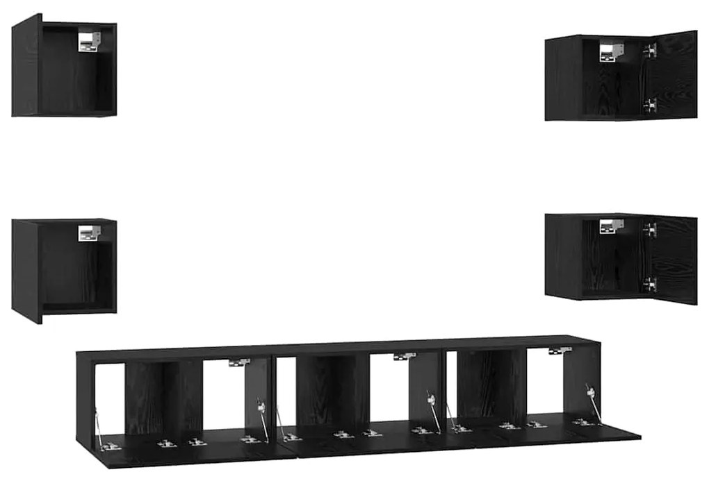 Conjunto de móvel de TV Outros com armazenamento com porta 7 pcs Carva