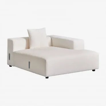 Módulo Chaise Longue Direito Com Almofada Para Sofá Modular Bruna Caracóis Blanco - Sklum