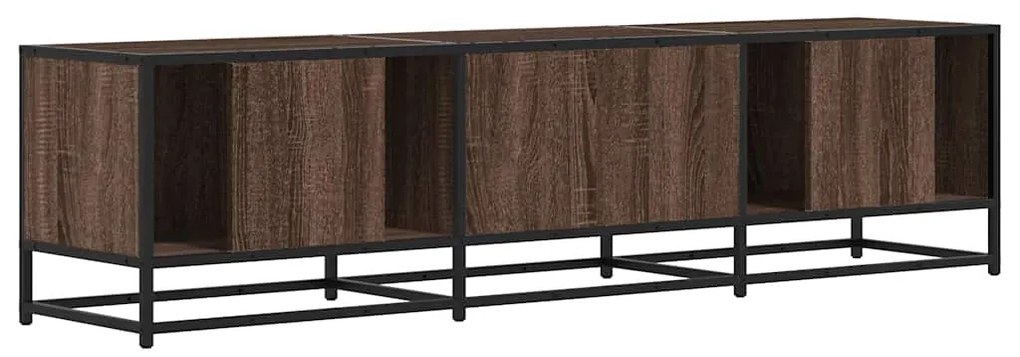 Móvel TV 160x35x41 cm derivados madeira/metal carvalho castanho